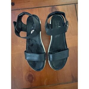 Women Franco Sarto‎ Black Maisi Espadrilles Open Toe Platform Sandals